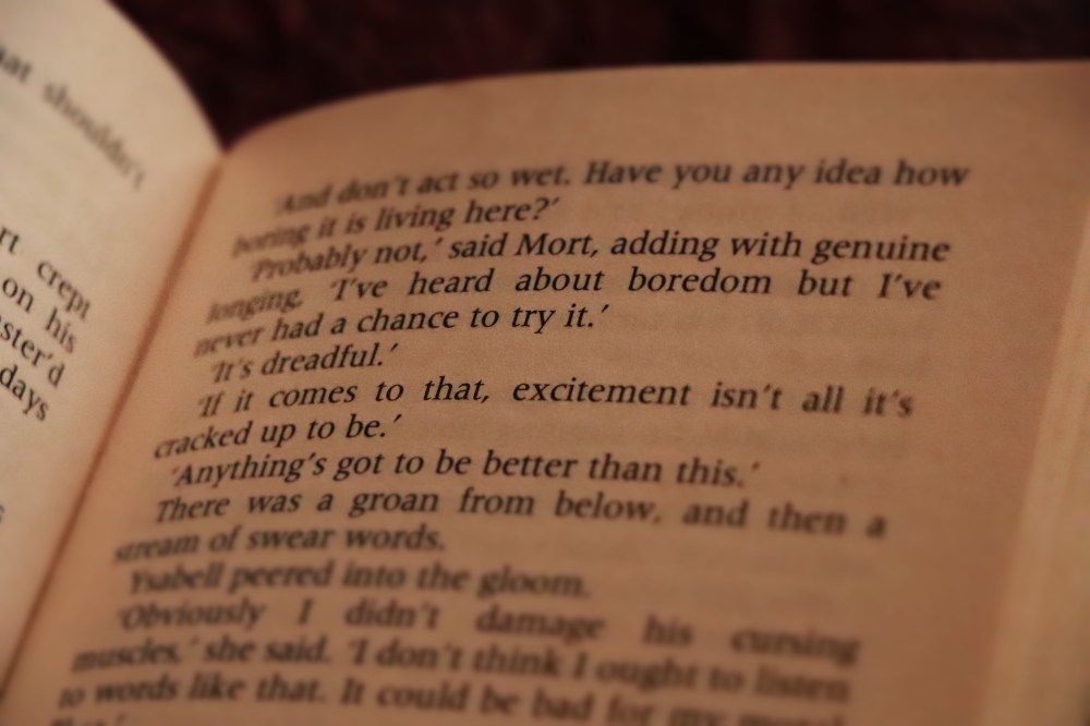 Mort by Terry Pratchett, Booked for 100, #bookedfor100, #mort, #terrypratchett